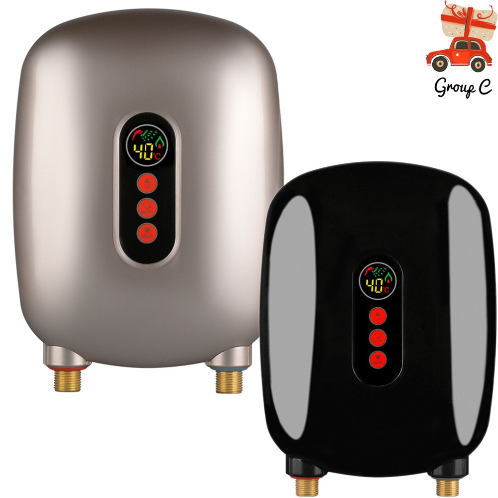 220V Electric Tankless Home Hot Water Heater Whole House Instant Heating 6500W