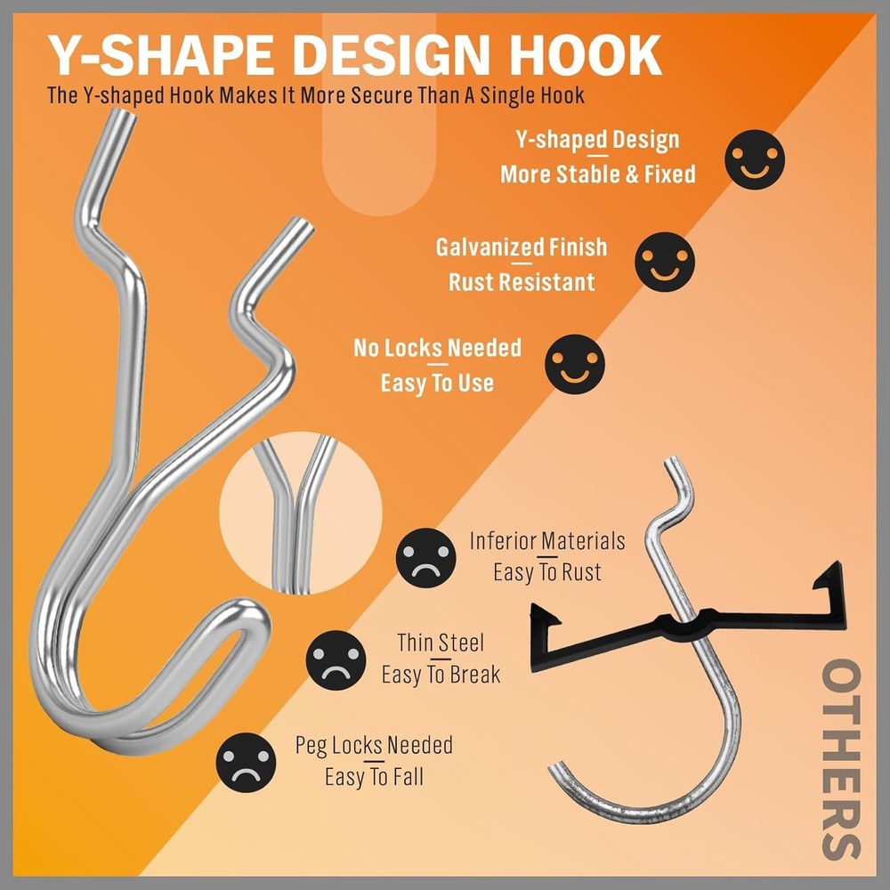 Multi-Purpose Pegboard Hooks Kit: 309 Pieces for Garage and Kitchen Organization