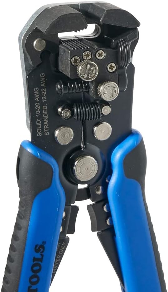 Klein Tools 11061 Self-Adjusting Stripper / Cutter, Heavy Duty, Blue/Black