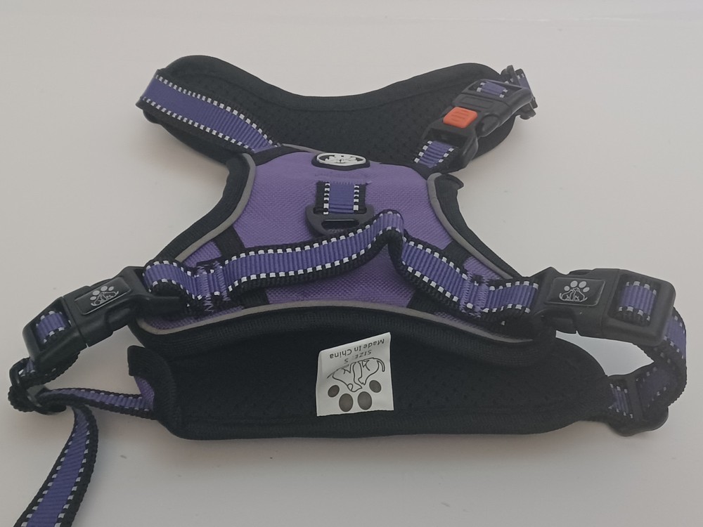 Dog Harness No-Pull, Control Handle, Padded Size Small Purple
