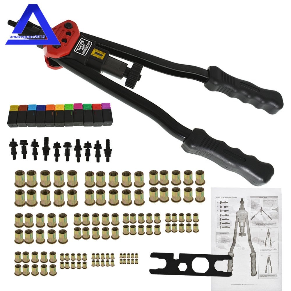 Rivet Nut Gun Kit Rivnut Setting Tools Nut Setter Tool Hand Blind Riveter 16"