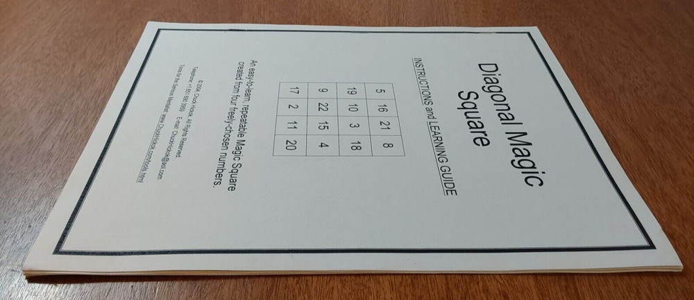 Diagonal Magic Square: Instructions Guide; Hickok, Chuck - Signed 73/250
