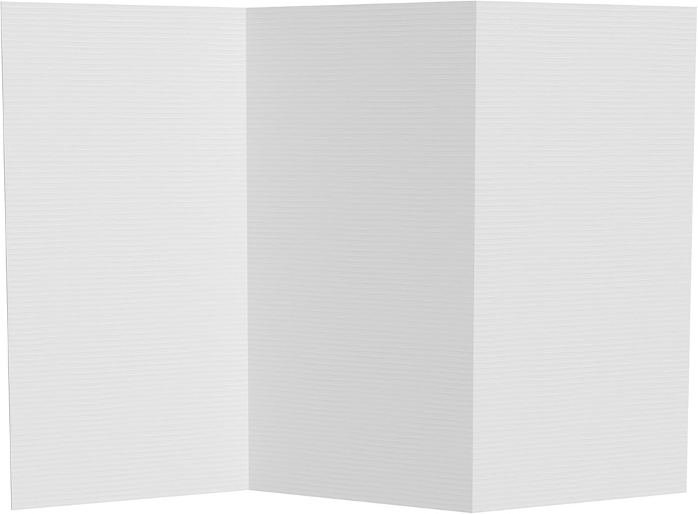 3ft White Folding Cardboard Screen - 3 Panel Temporary Room Divider