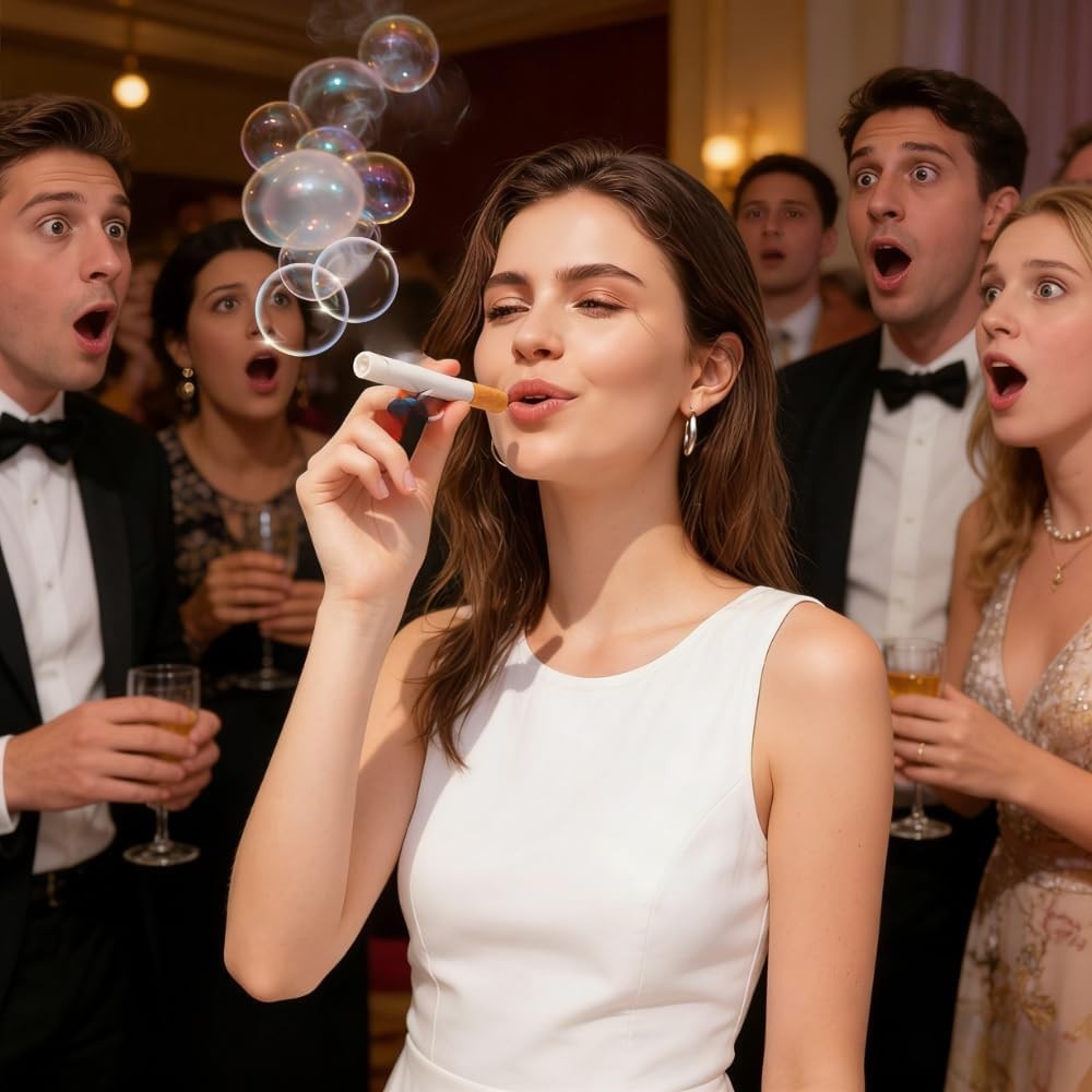 2Pcs Bubble ToyCigarette, Bubble BlowingCigarette Stress Relief Toy