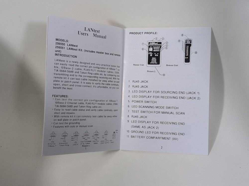 TENMA - 72-6706 CABLE TESTER with Connectors