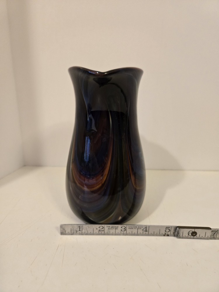 Hand Made Blown Art Glass Pitcher Signed