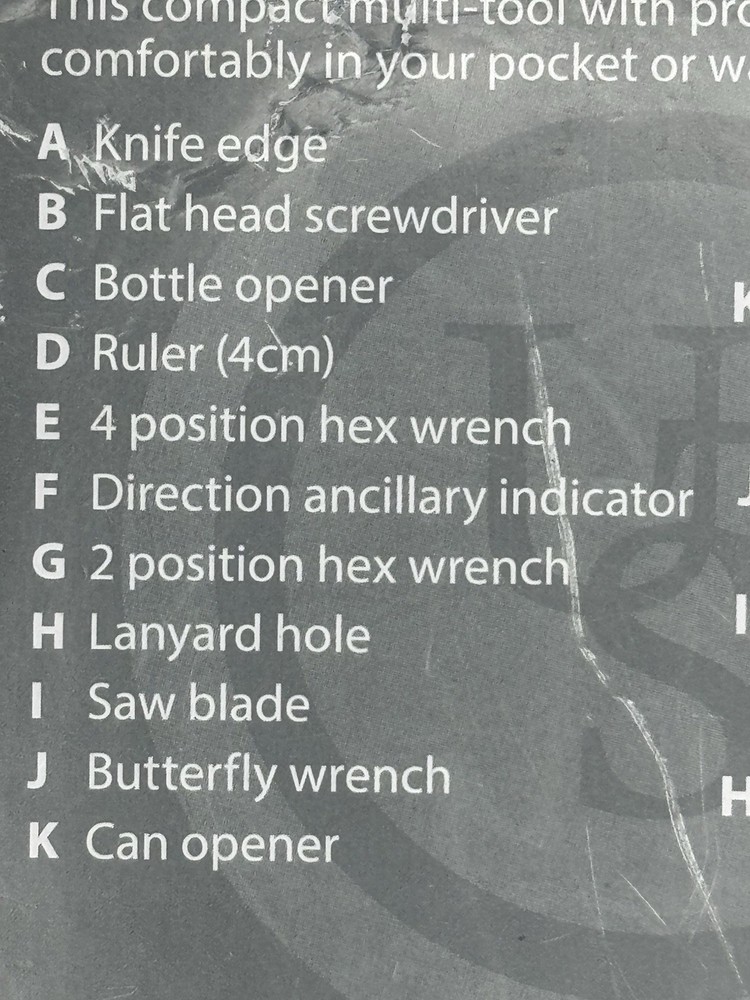 UST Pocket Sized Survival Card Tool - Multi-Tool - 11 tools