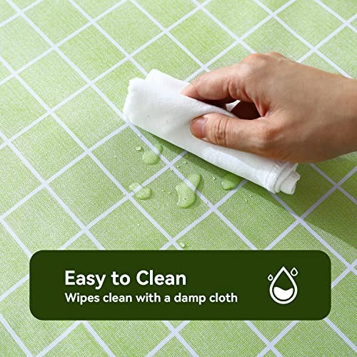 Rectangle Plastic Tablecloth, 100% Waterproof 54" x 120" (Rectangular) Green