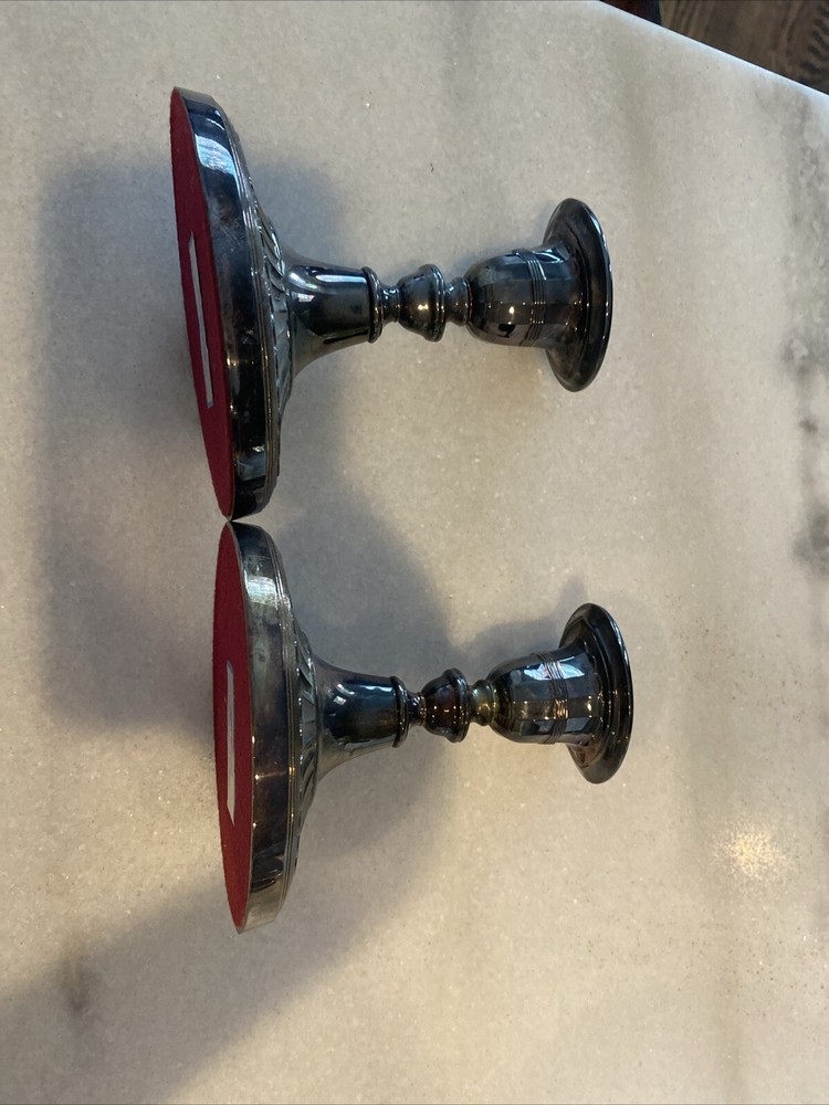 Vintage Sheffield Silver Co Silver Candlestick “Victorian Eye” Regency Style