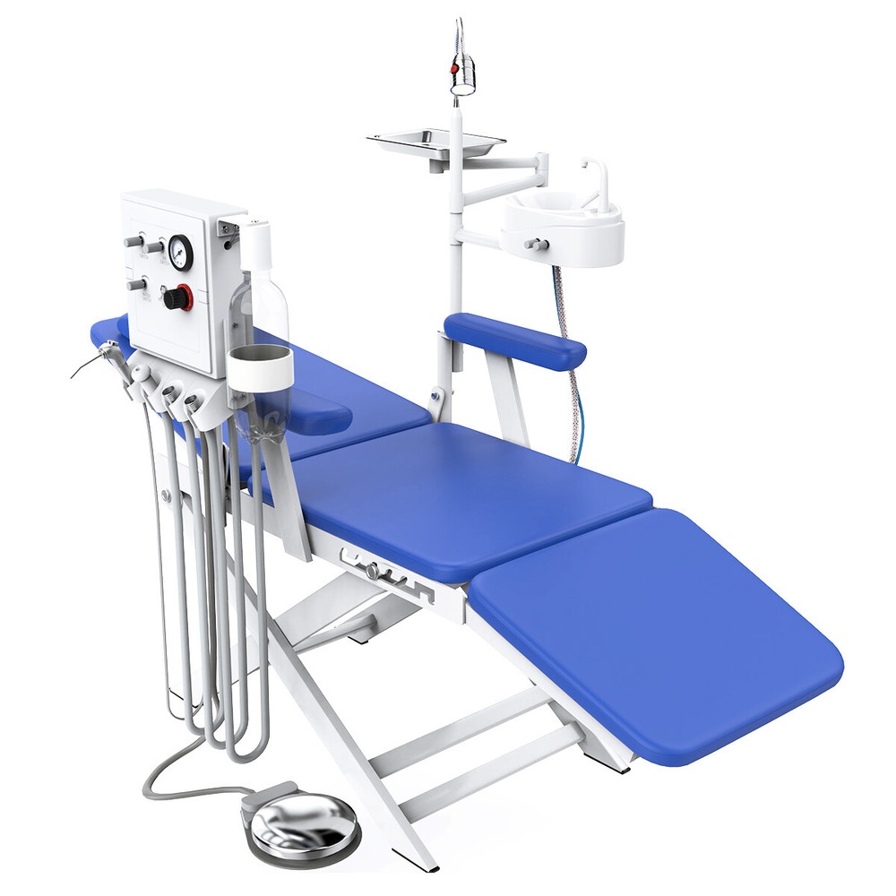 Dental Unit System Built-in Air Compressor Curing Light / Portable mobile chair