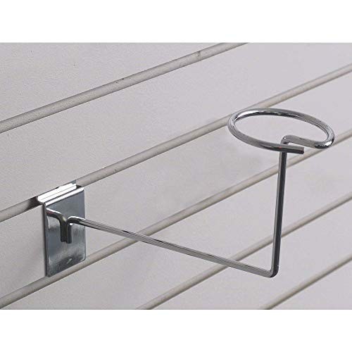 HUBERT Slatwall Hat Display Chrome
