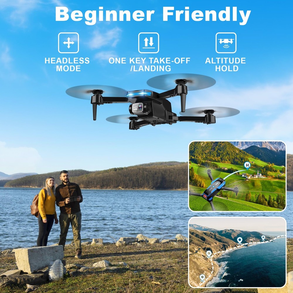 Drone with 1080P Camera - Foldable Remote Control Quadcopter with Gesture Con...