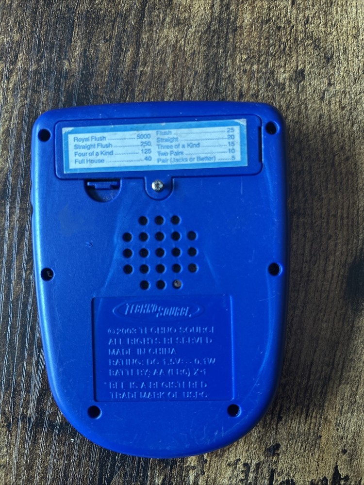 Bee Poker Techno Source Handheld Electronic Poker Game Tested Working