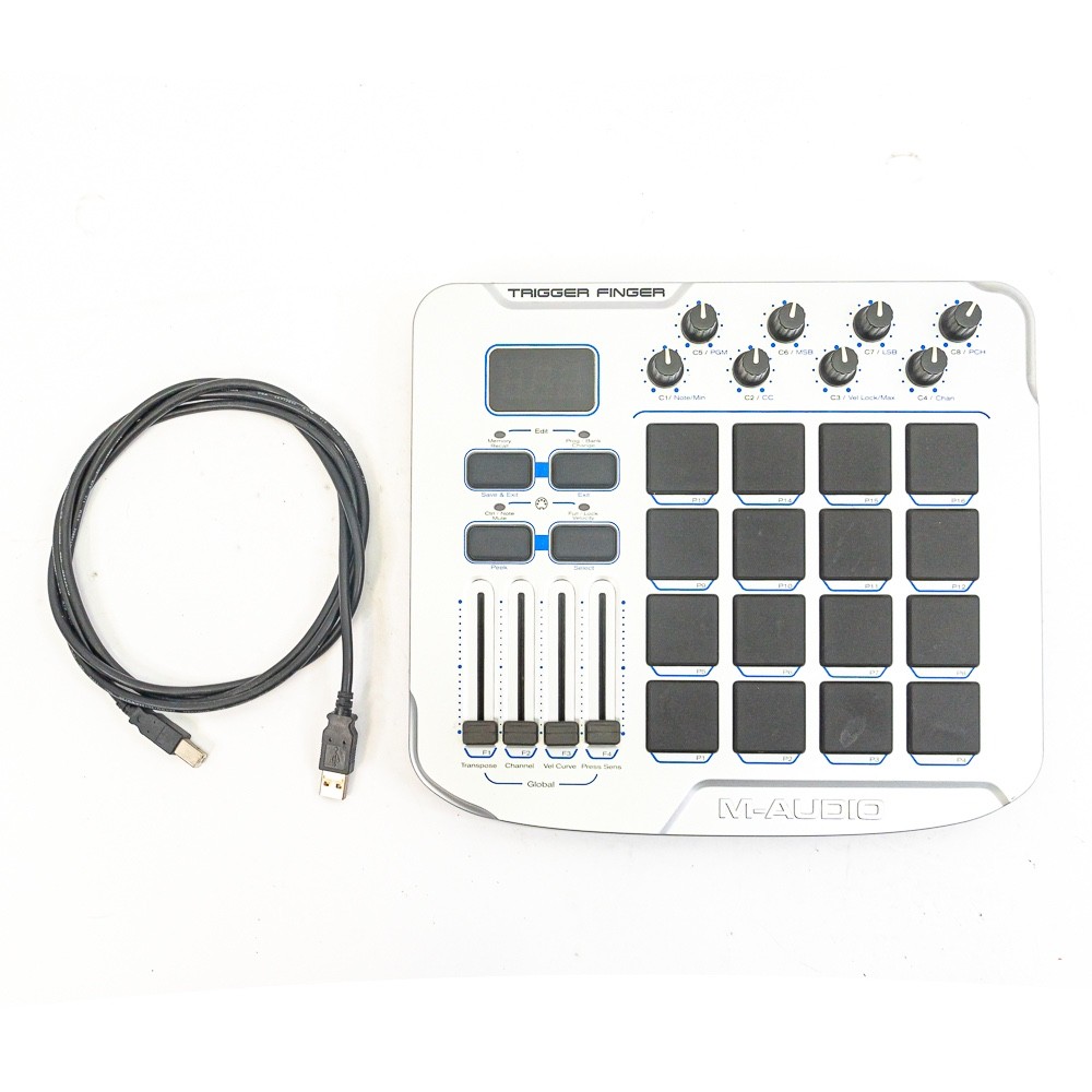 M-Audio Trigger Finger MIDI Pad Controller with Knobs & Faders – USB