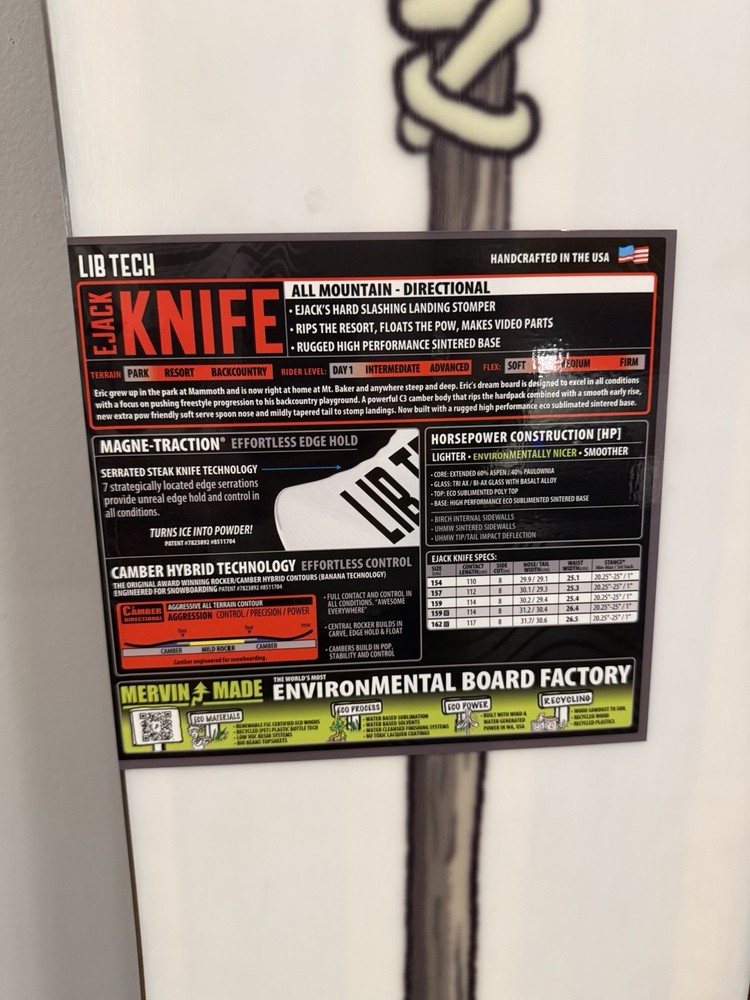 Lib Tech E Jack Knife 159W All-Mountain Wide