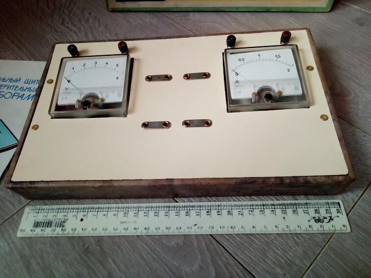 Vintage Voltmeter Ammeter Physics Teaching Aids School Soviet loft decor USSR 80