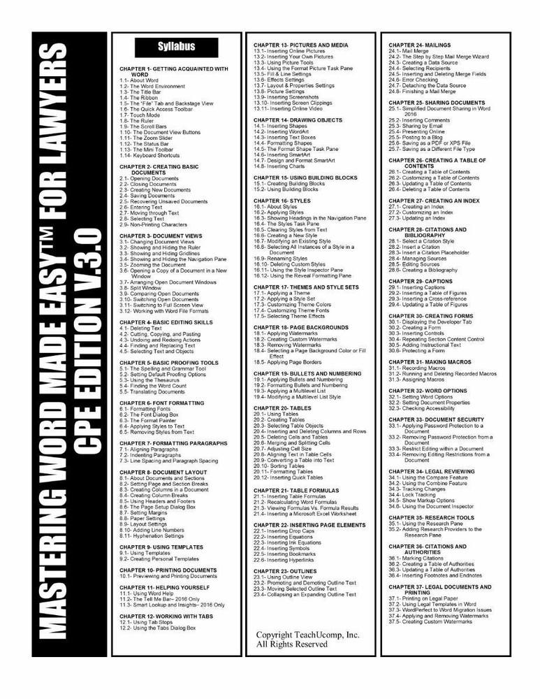 Learn Microsoft WORD FOR LAWYERS 2016 & 2013 Training Tutorial DVD-ROM Course