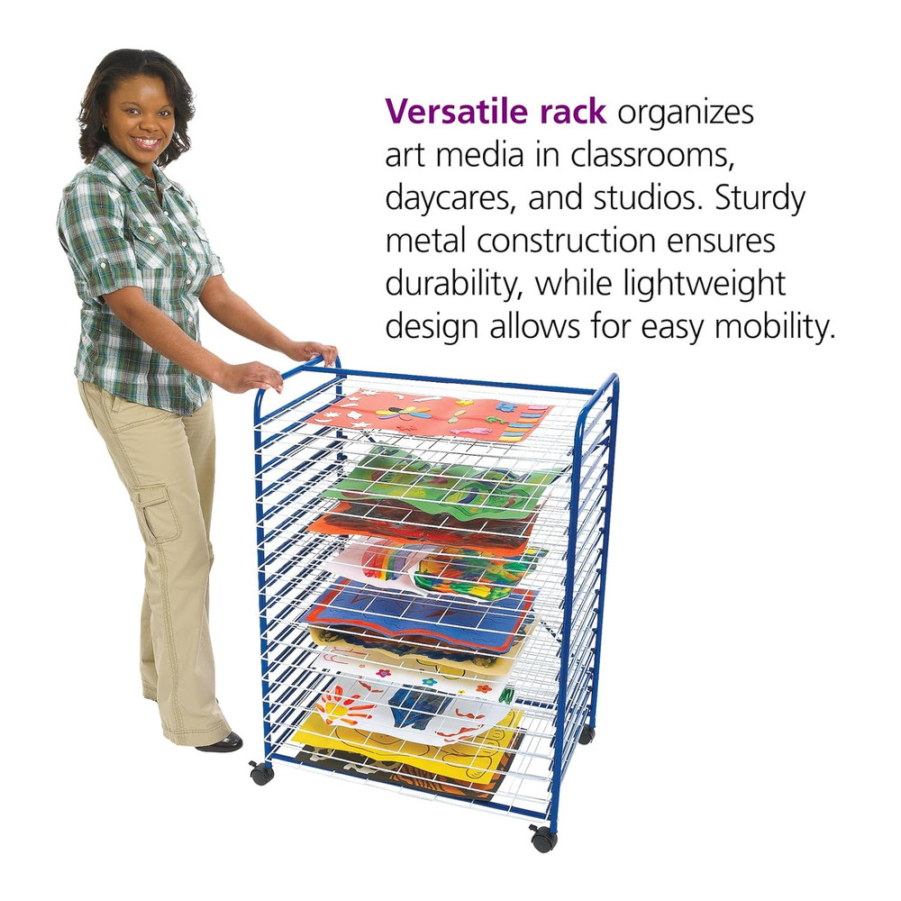 - MOBRACK Mobile Art Drying Rack for Home or Classroom Use, Keep Artwork Protect