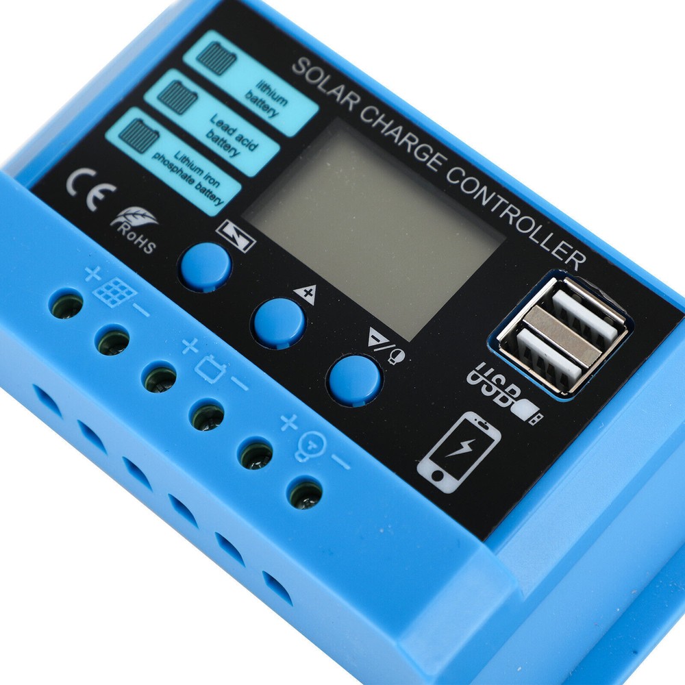 20A PWM Solar Charge Controller 12V 24V Regulator For 100W 200W Solar Panel L3