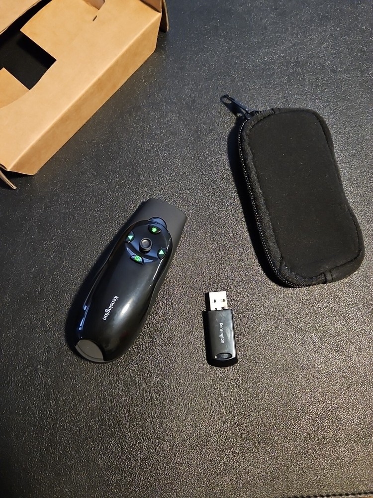 Kensington Expert Wireless Presenter with Green Laser Pointer & Cursor Control