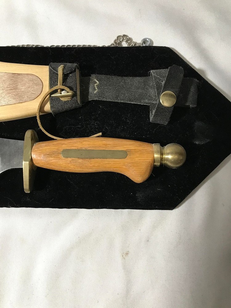 Bowie Knife & sheath, on display rack