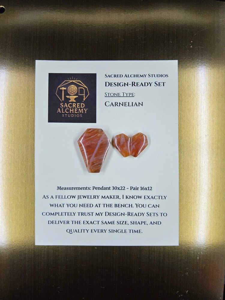 Coffin Shape - Carnelian - Design-Ready Sets
