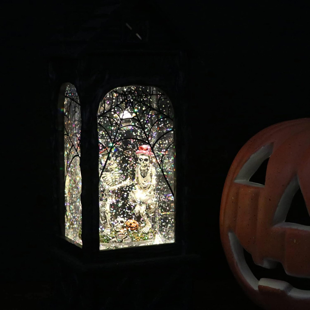 Halloween Ghost Projection Snow Globe Lantern � Lighted, Timer & Battery/Plug-In