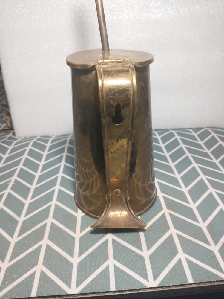 Antique Howes MAYFLOWER Brass Cape Cod Fire Starter Wall Mount Complete