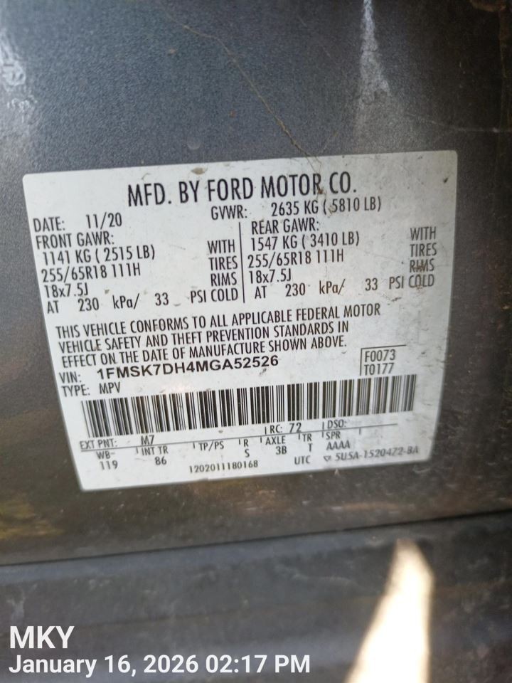 CONTROL PANEL OEM 21-22 FORD EXPLORER 1YR WRNTY