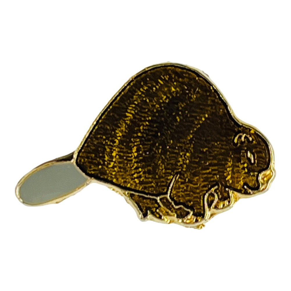 Vintage Beaver Lapel Hat Pin Gift
