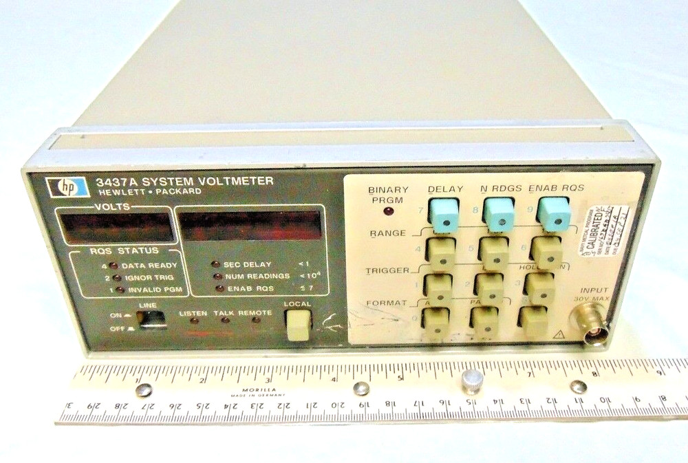 System Voltmeter HP Hewlett Packard 3437A Agilent Keysight