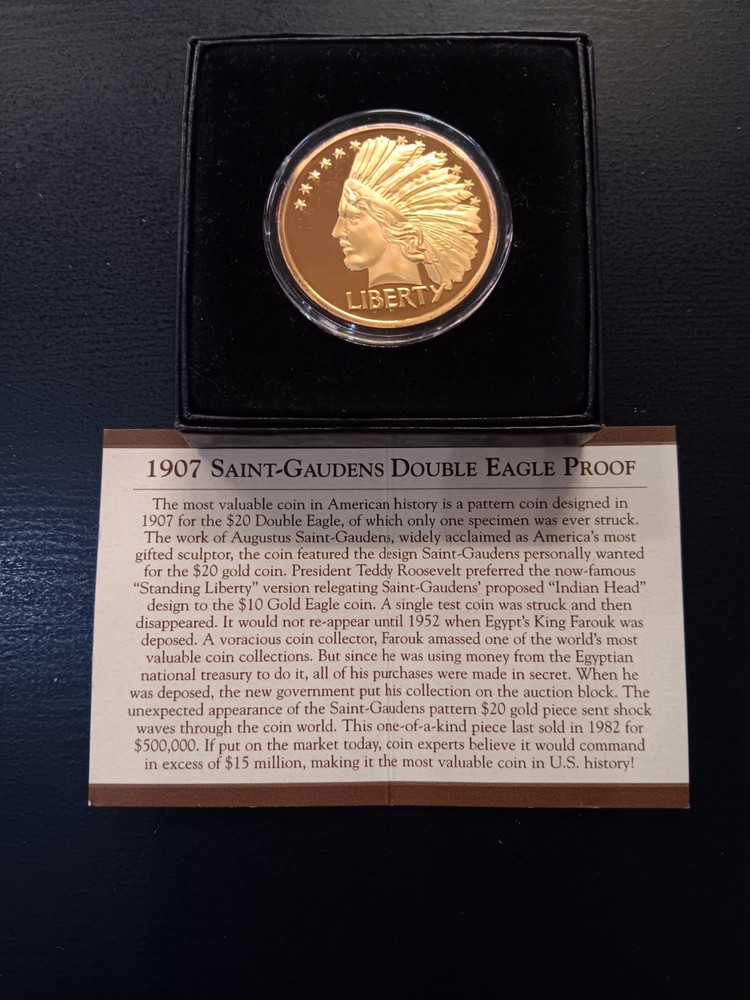1907 Gold Double Eagle 'COPY' 24K Clad