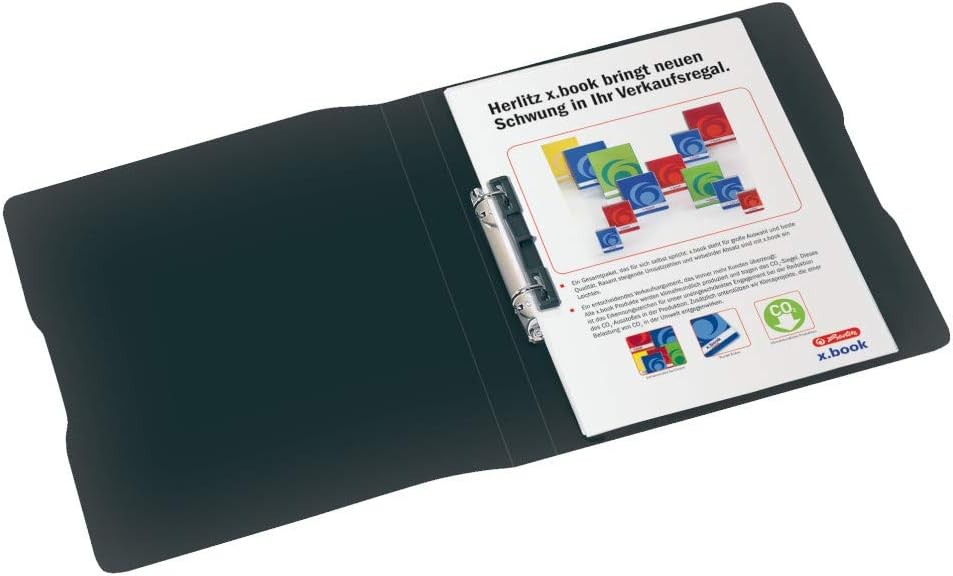 Herlitz Ring Binder A4 Polypropylene 2 Ring Binder –  Black