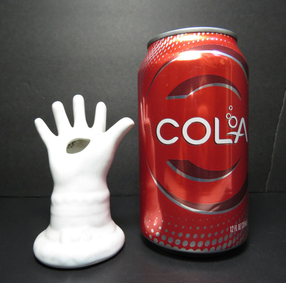 Hat Pin Holder White Porcelain Figural Hand