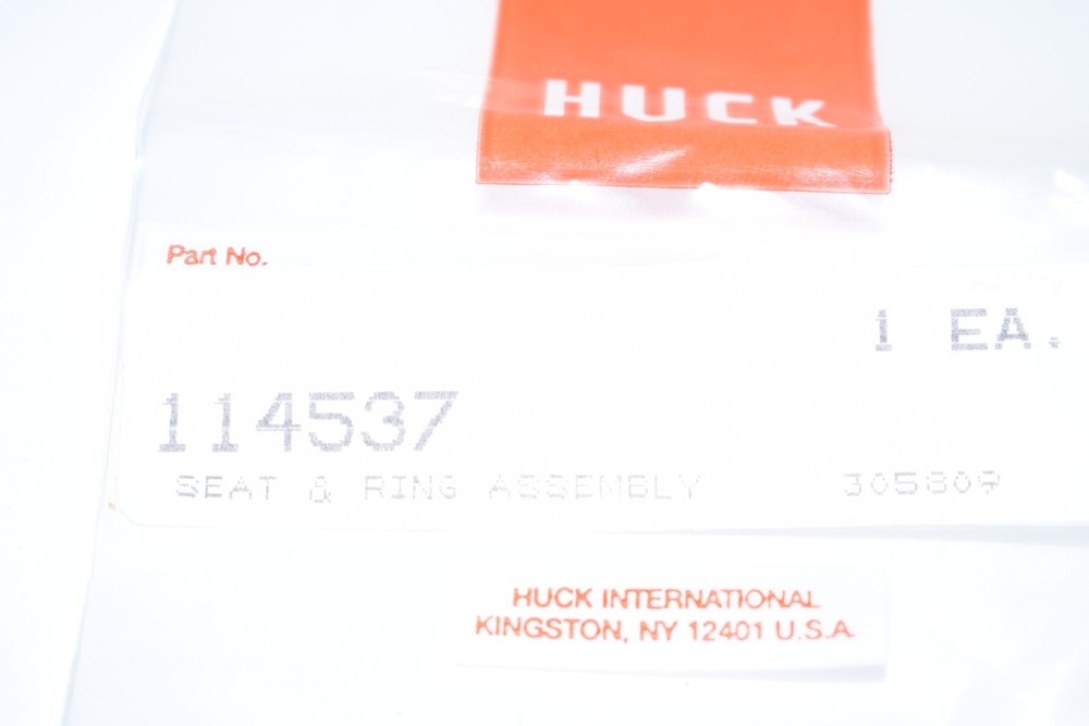 NEW Huck Tool Part 114537 Seat Ring Assembly