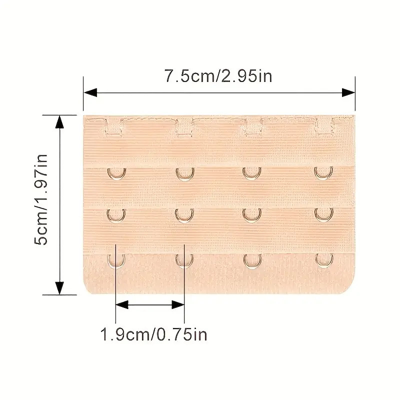 3pcs Stretchy Bra Strap Extension Buckles - New - 3 Rows 3 Hooks