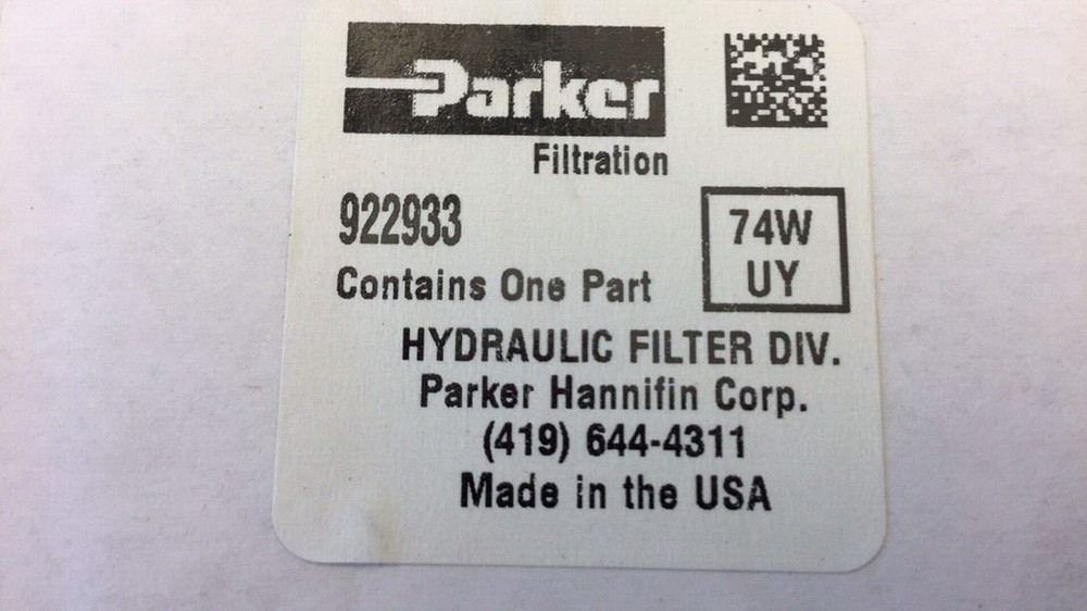Parker 922933 Hydraulic Filter