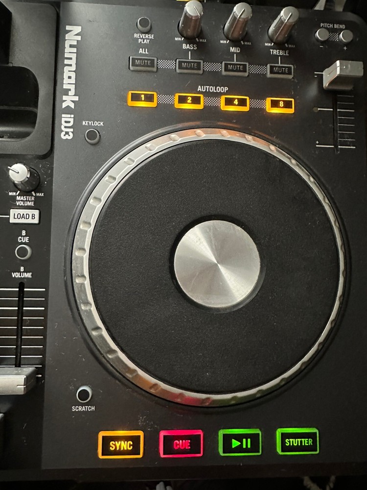 Numark DJ Controller iDJ3, USB iPod Dock Auto Loop Black Color, TESTED, No Cords