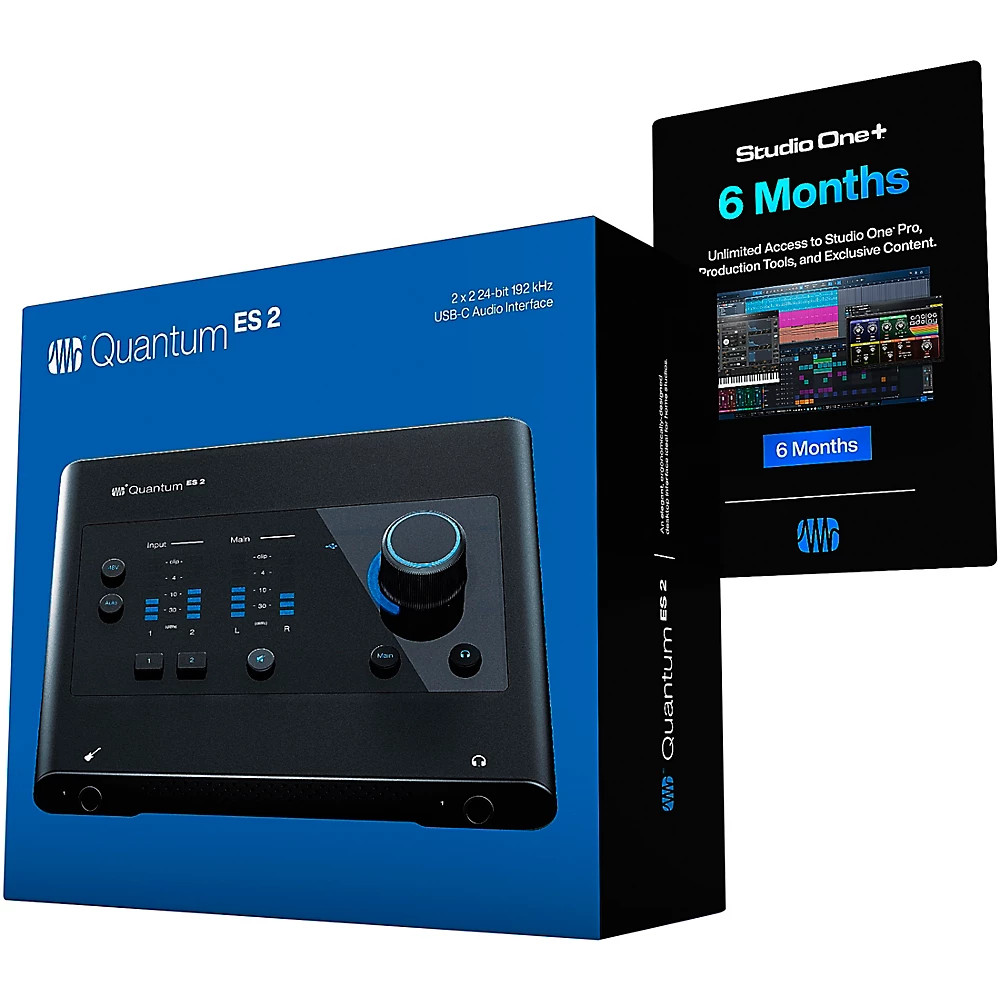 PreSonus Quantum ES2 Audio Interface w/Eris Monitors/Cables/Stands STUDIO5