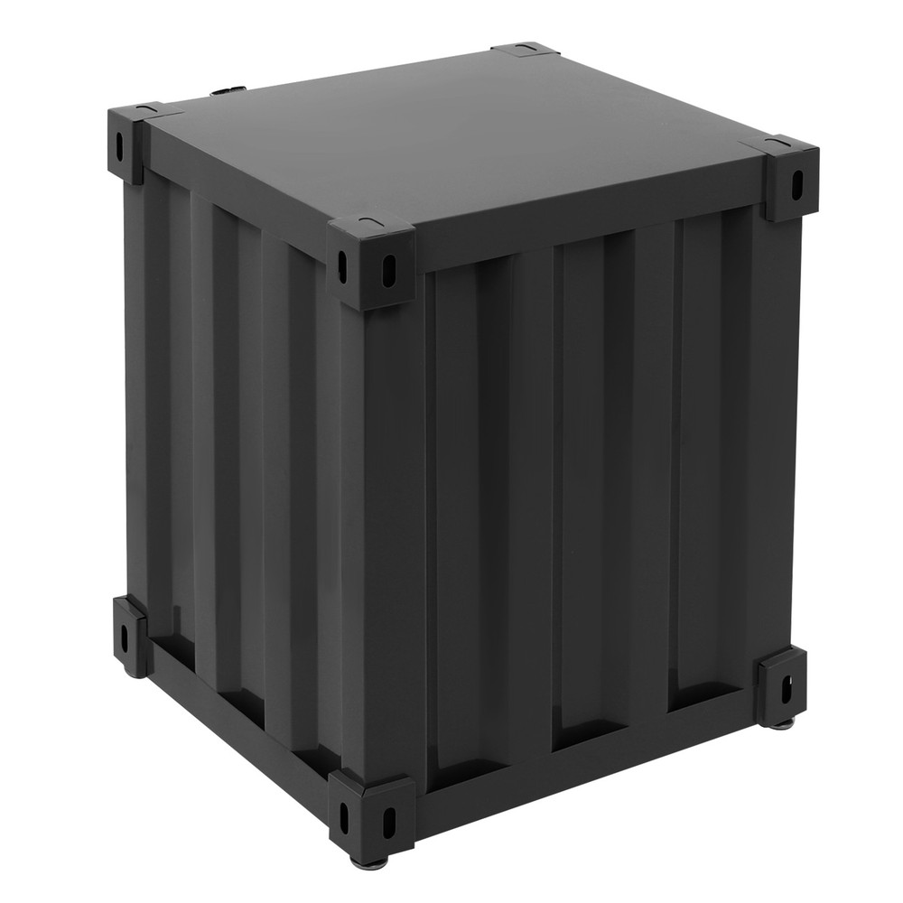 Floorstanding Side Table, Industrial Style Container Cabinet, Iron Bedside Table