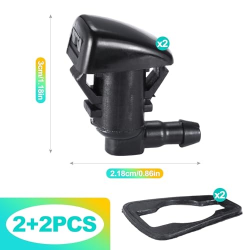 2PCS Universal Windshield Washer Nozzle Kit, Automotive Replacement Wiper