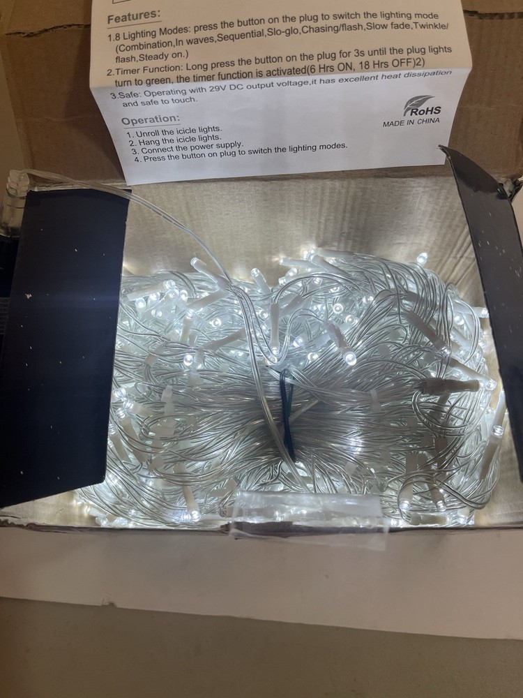 Icicle String Lights Clear