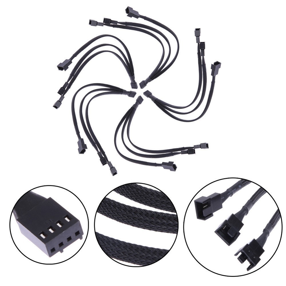 CPU 4PIN PWM 1 to 3 adapter Network Cable 30CM Cooling Fan Conversion Cable