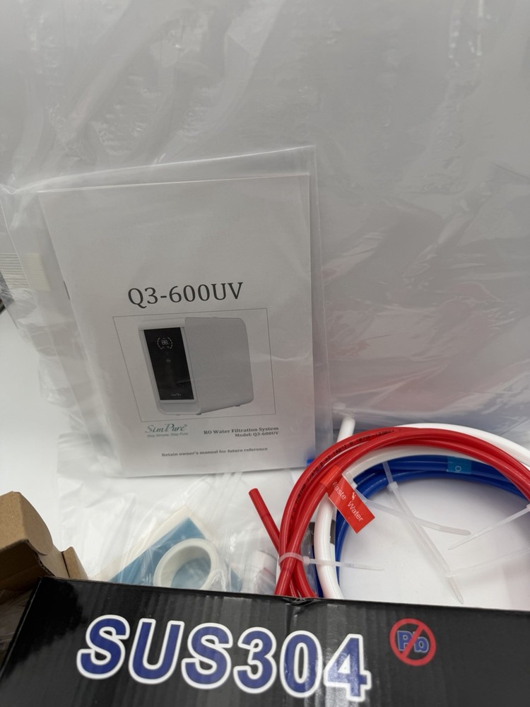 SimPure Q3-600 UV Reverse Osmosis System 600 GPD 7 Stage Under Sink Electric