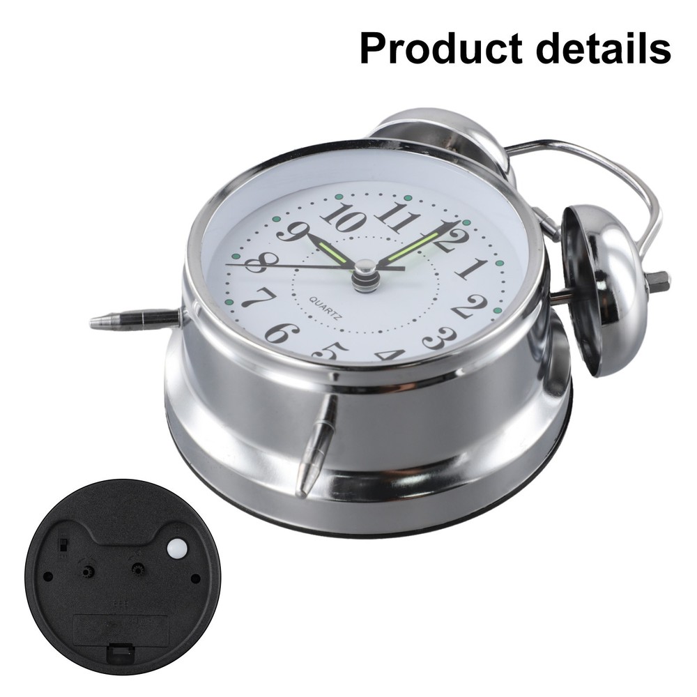Bedside for TRADITIONAL Classic Double Bell Alarm Clock Chrome