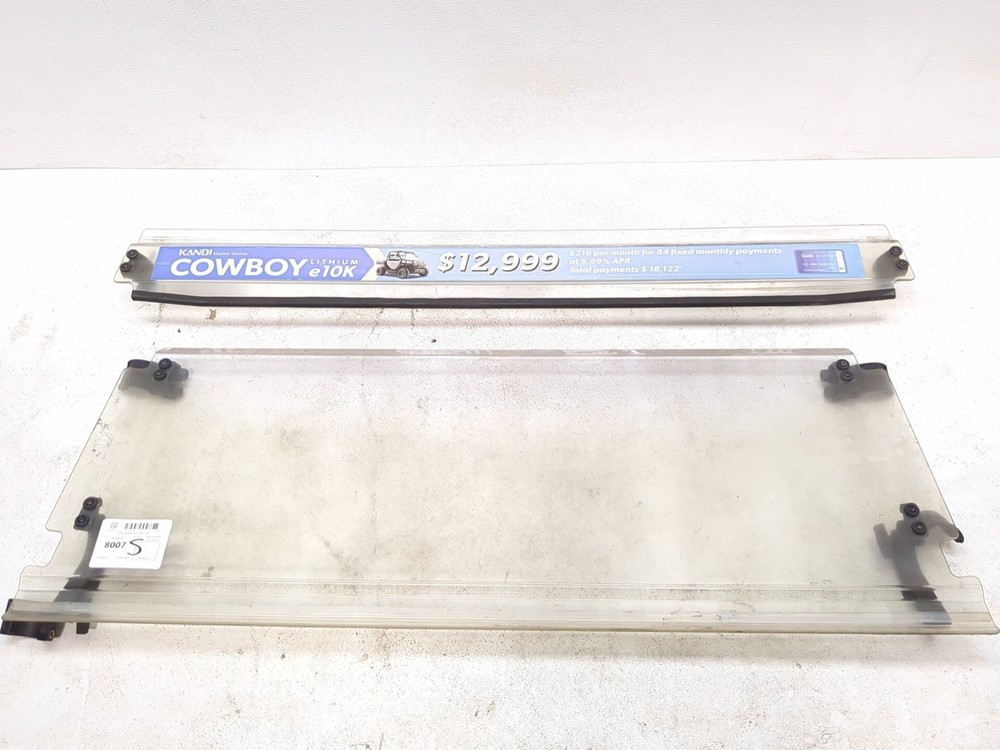 22-24 Kandi EV Cowboy E10K Front Folding Windshield Upper Lower Set Pair