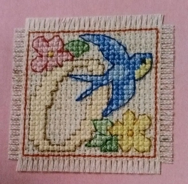 Cross Stitch "BLUEBIRD ABC" pattern ~ flowers