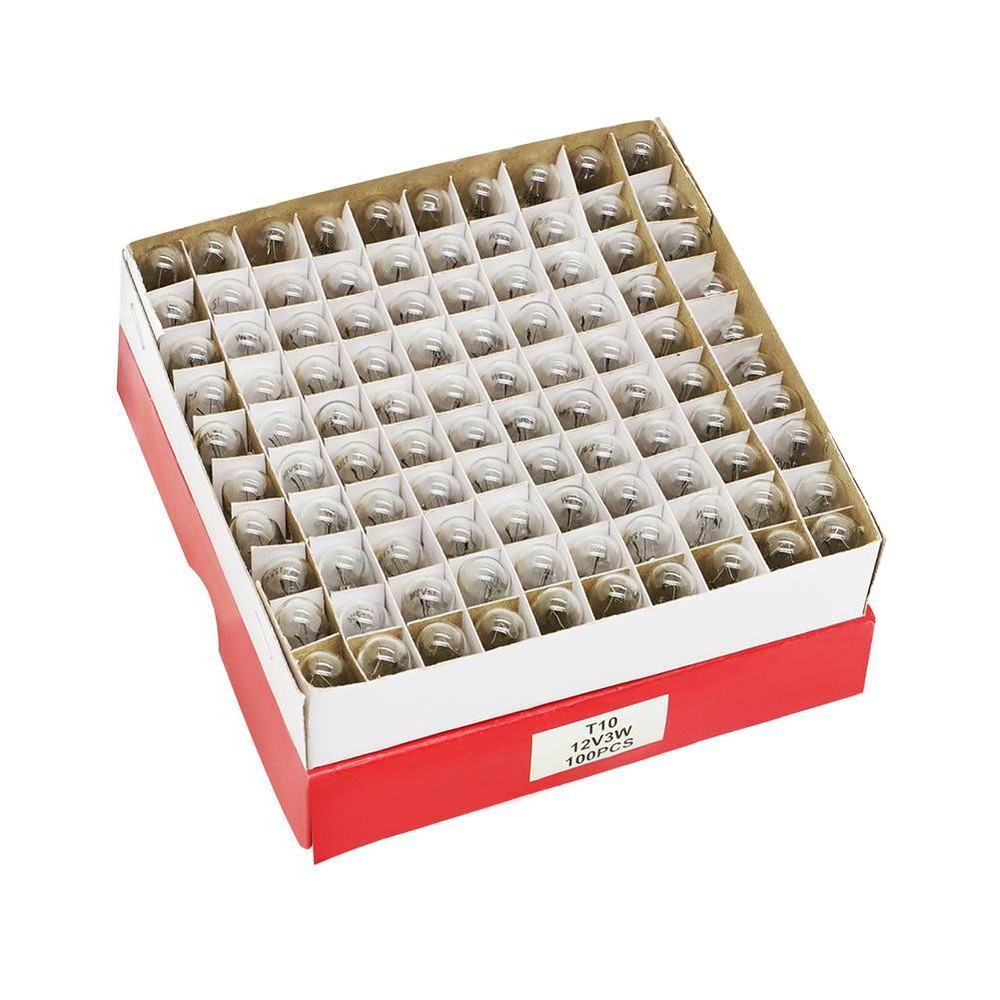 Bulk Box 100pcs194 Clear Wedge Incandescent Instrument Panel 12V Light Bulbs