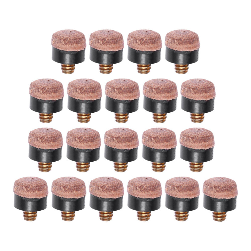20PCS Practical Snooker Cue Tips Side Table Pool Stick Tips Pool Stick Tips