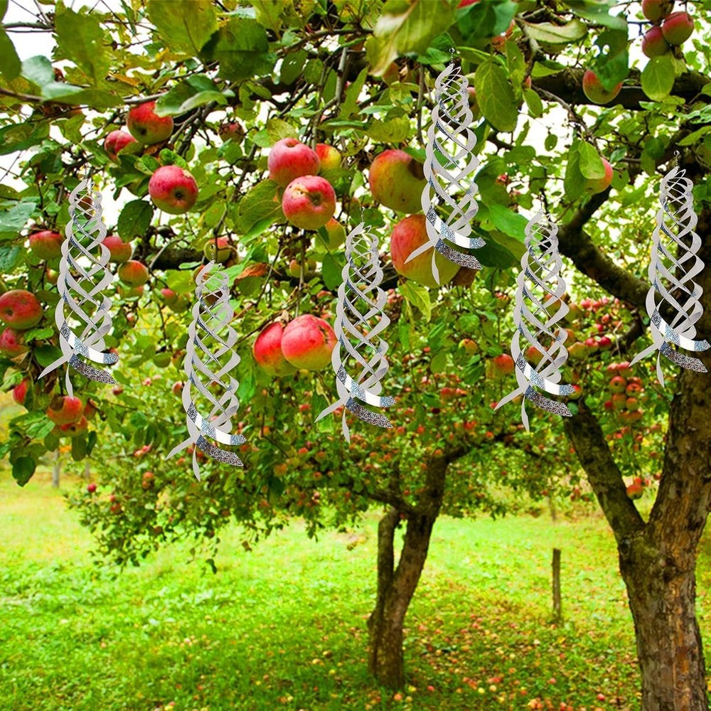 Creative 6-Pack Hanging Bird Deterrent Spinners - 15.8 Inch Decorative Solution